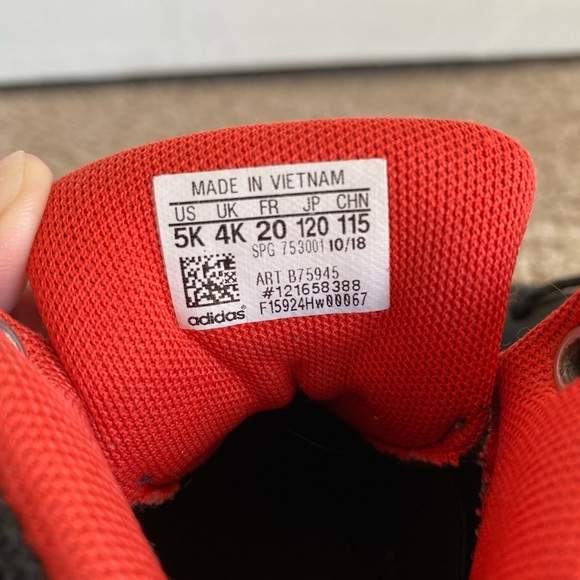 Adidas Velcro Sneaker Tennis Shoes Toddler Size 5 - Picture 6 of 7